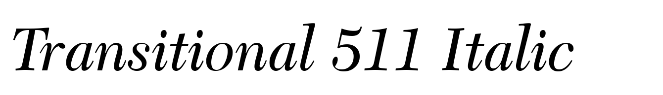 Transitional 511 Italic